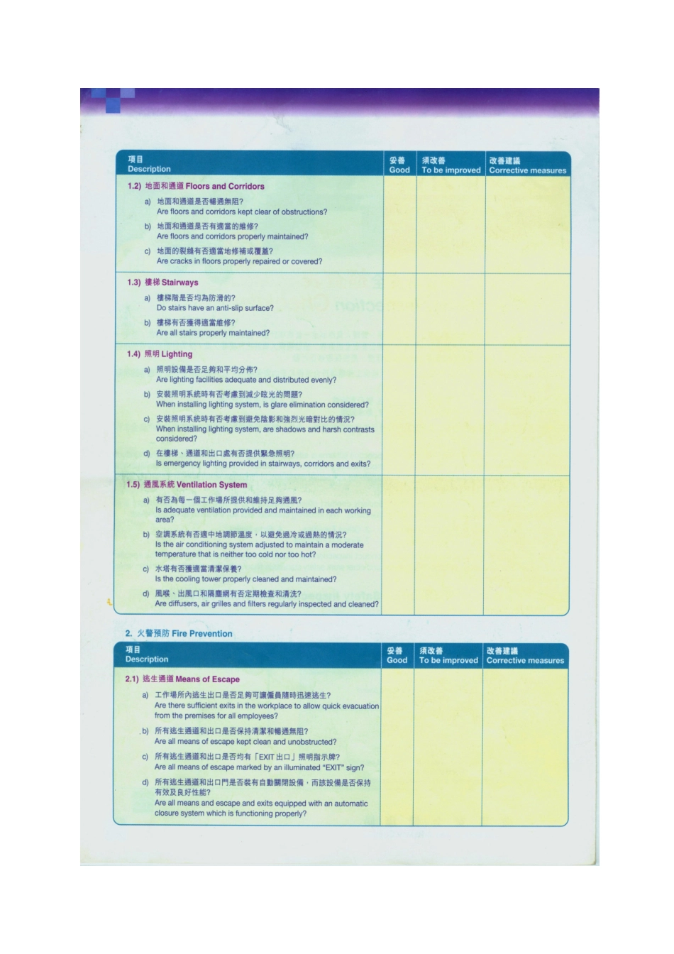 办公室安全检查表_第2页