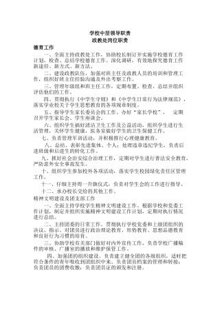 办公室干事职责