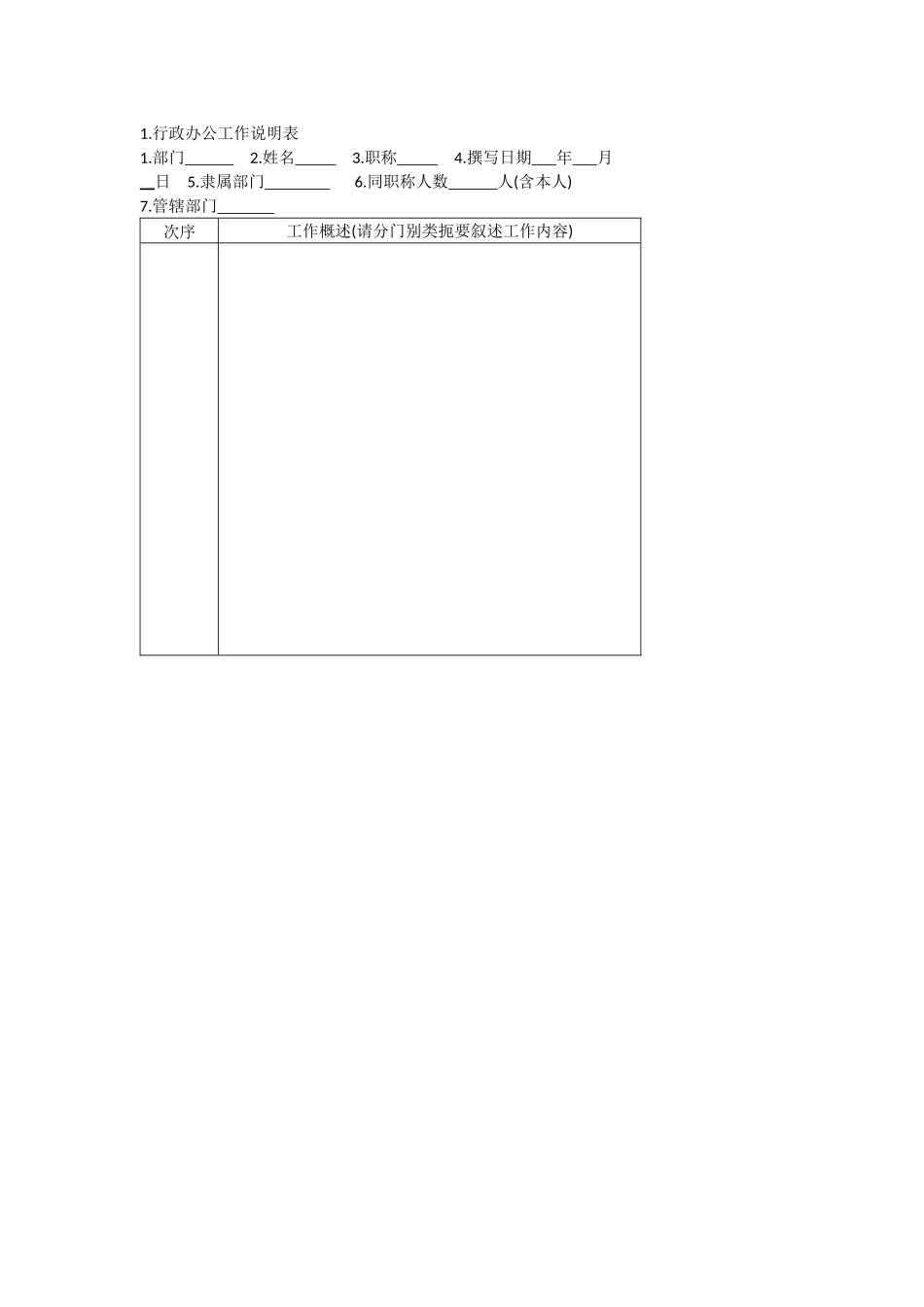 办公室管理制度办公综合管理表格_第1页