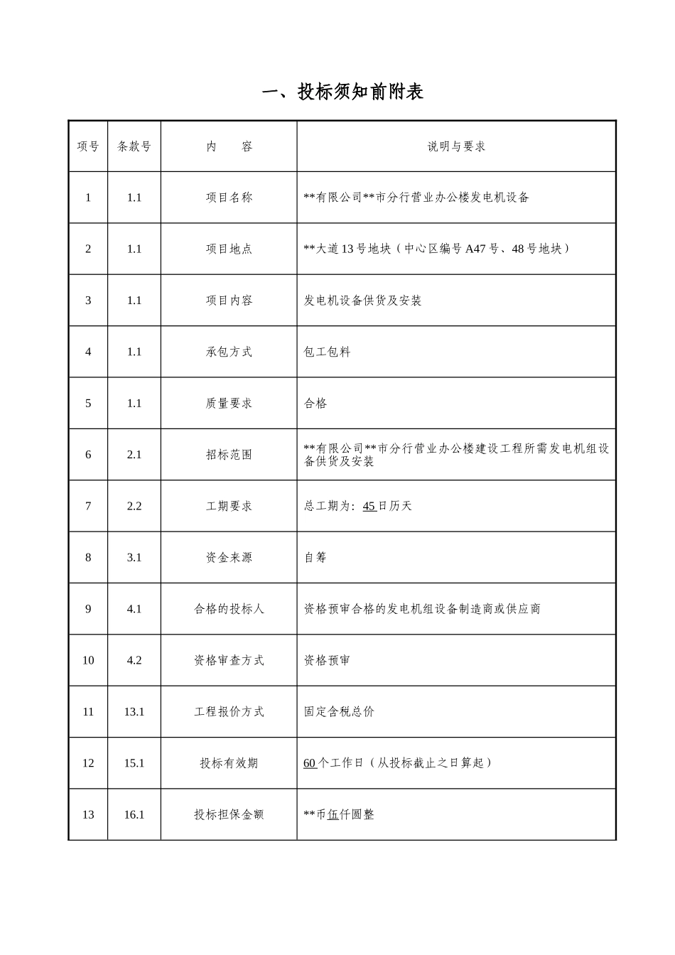办公楼发电机组设备招标文件_第2页