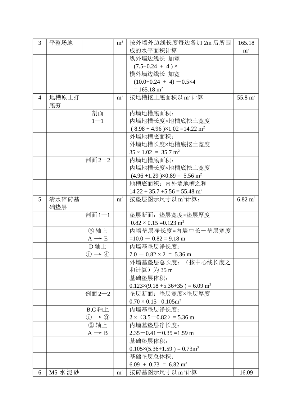 办公楼土建工程量计算书_第3页
