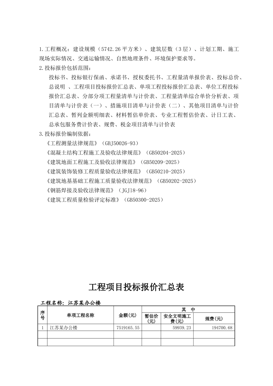 办公楼建筑装饰工程预算书_第2页