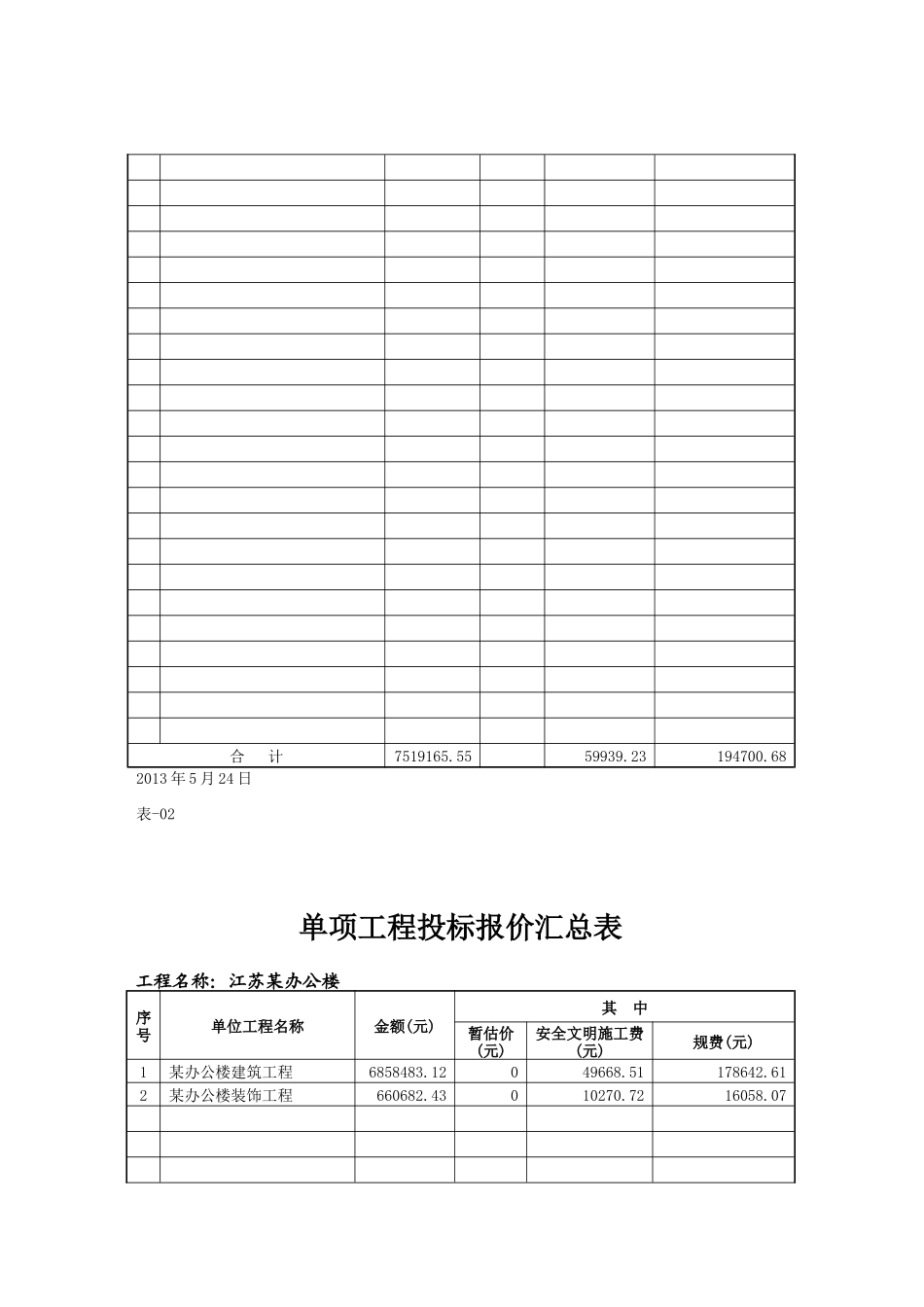 办公楼建筑装饰工程预算书_第3页