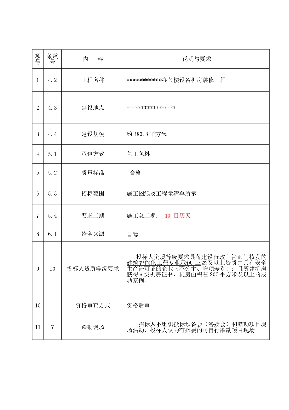办公楼设备机房装修工程施工招标文件_第3页