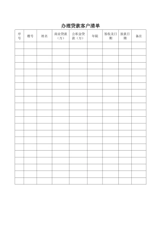 办理贷款客户清1