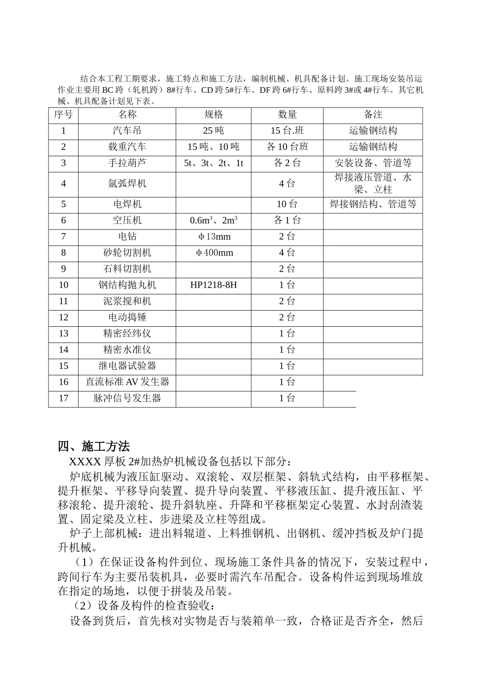 加热炉工程设备安装施工方案_第3页