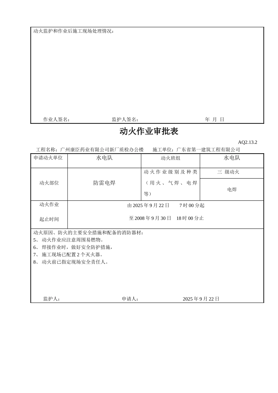 动火作业审批表_第2页