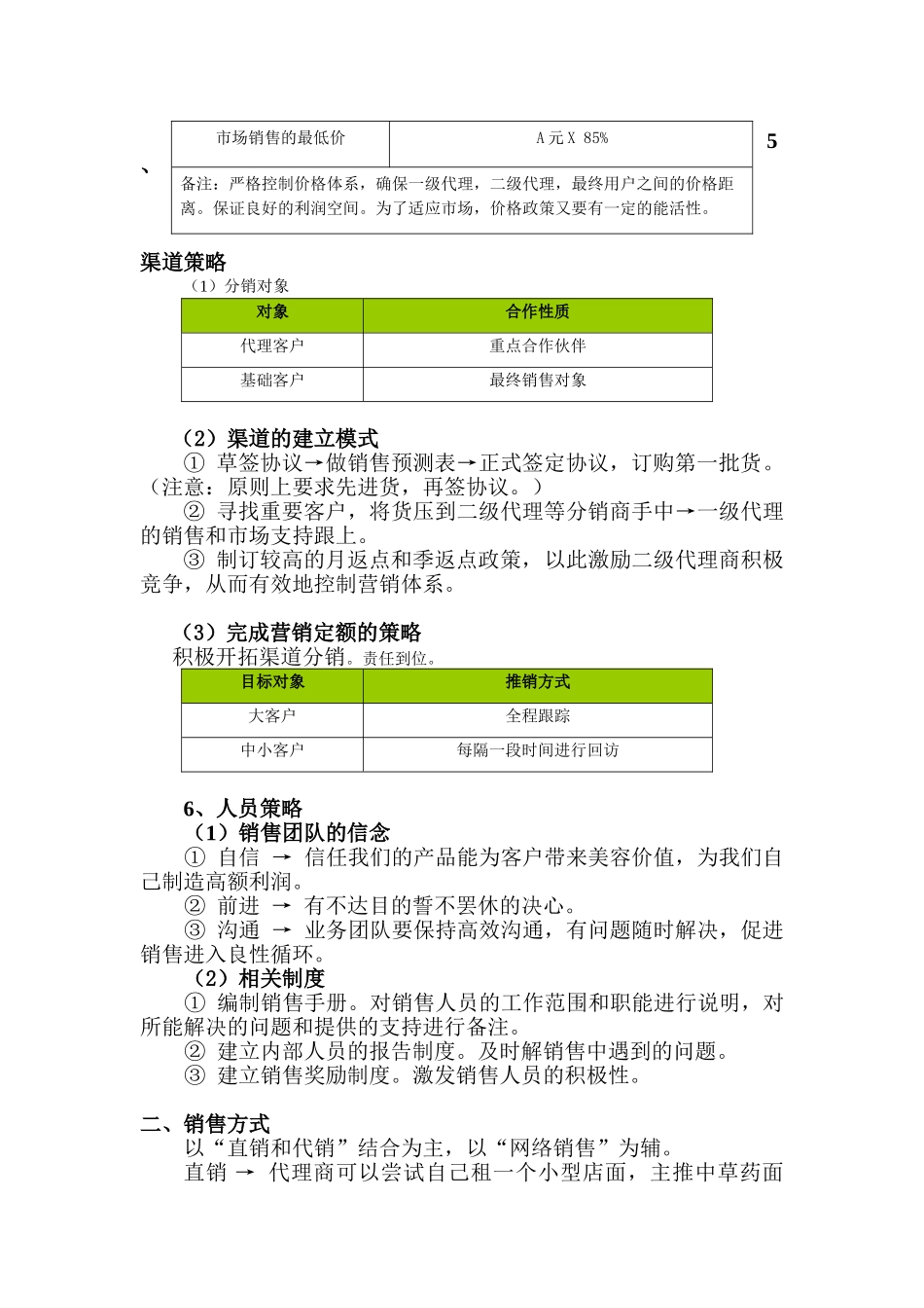 化妆面膜营销计划书_第2页
