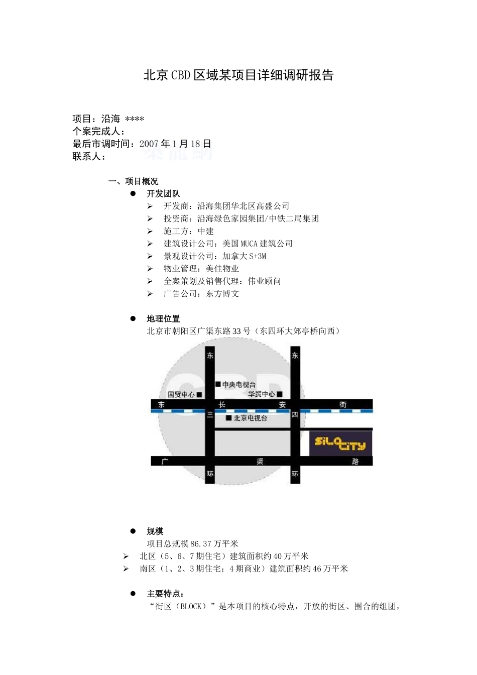北京cbd区域某项目详细调研报告_第1页