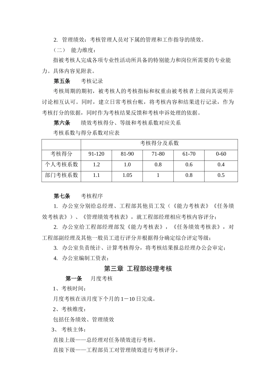 北京xx房地产工程部考核管理办法1205_第3页