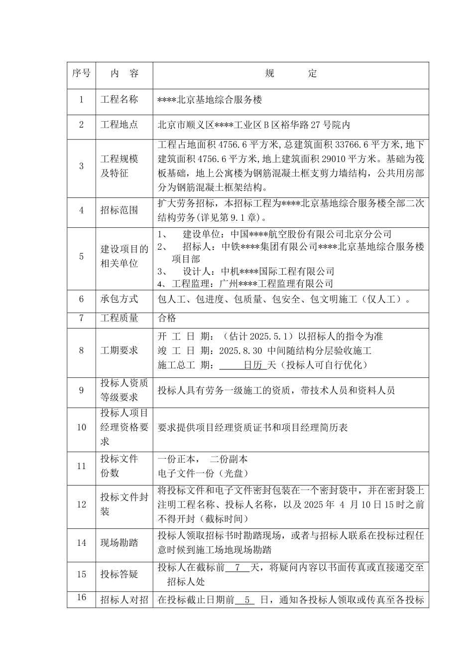 北京基地综合服务楼土建二次结构劳务招标文件_第3页