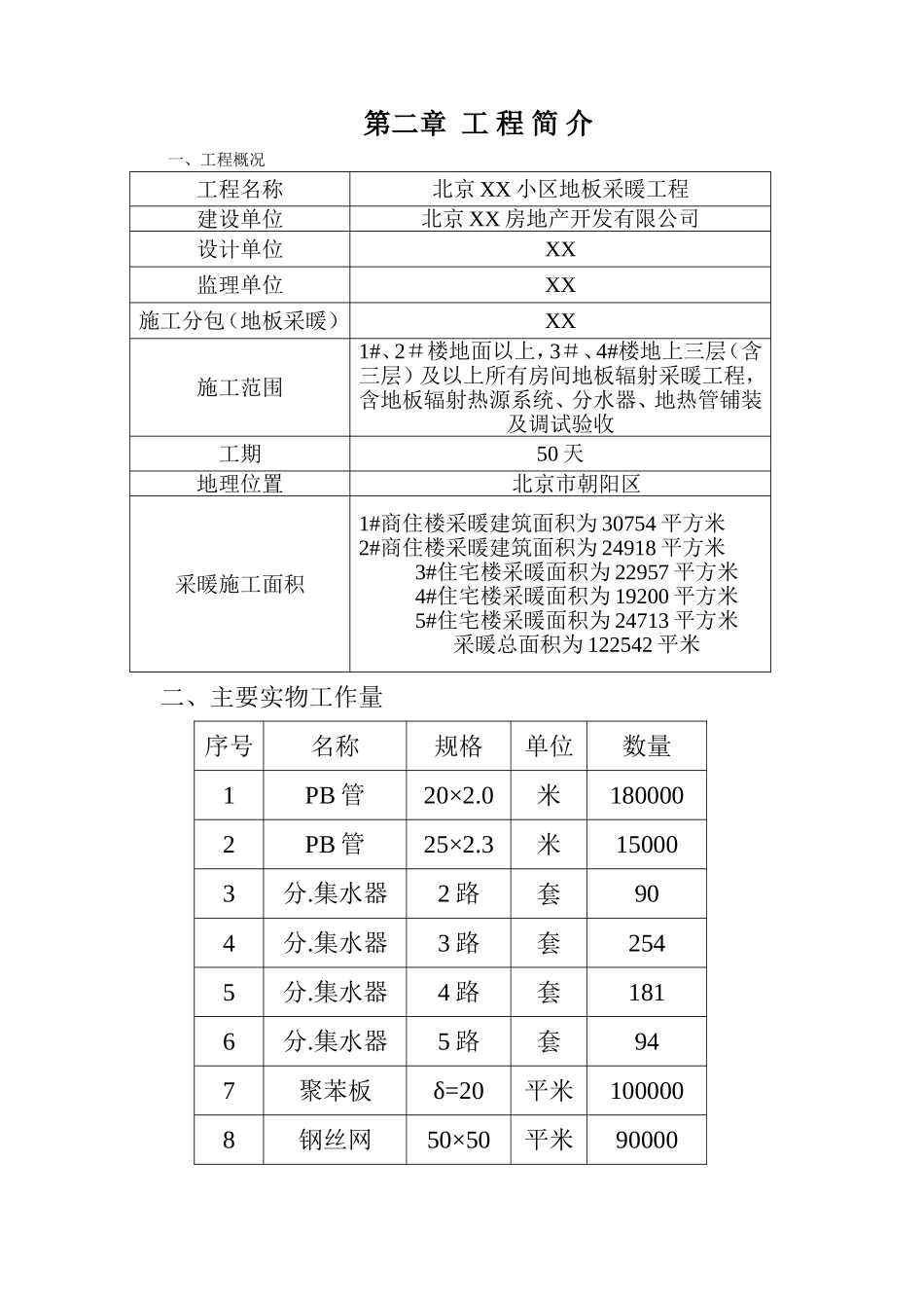 北京小区地板采暖施工组织设计_第2页