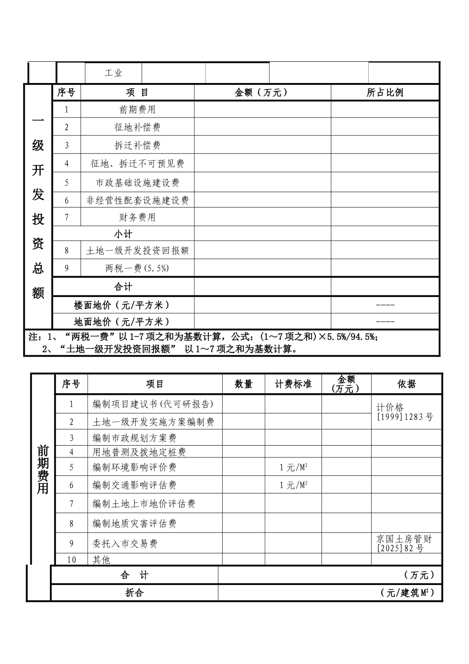 北京市土地一级开发项目实施方案审批表_第3页