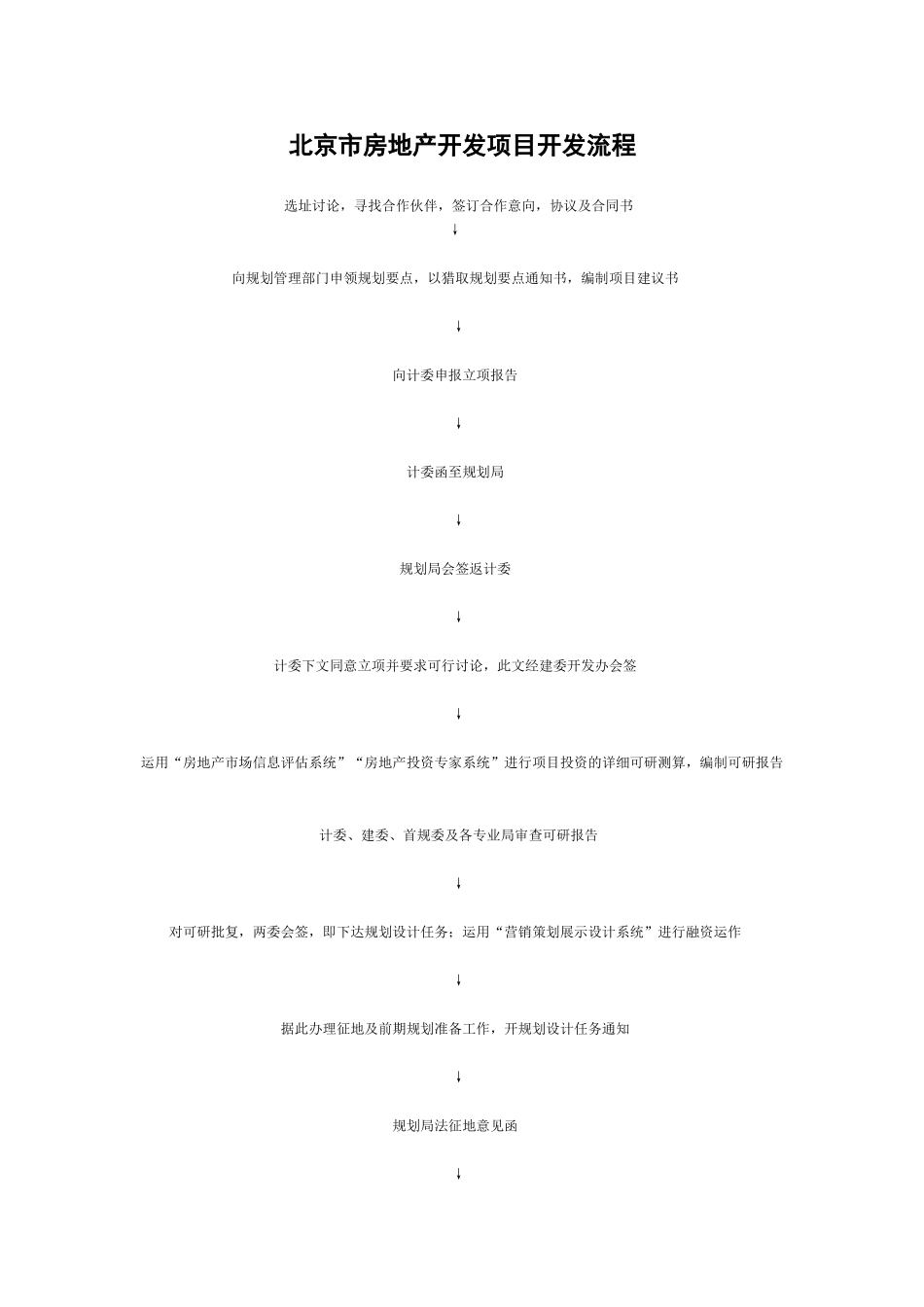 北京市房地产开发项目开发流程_第1页