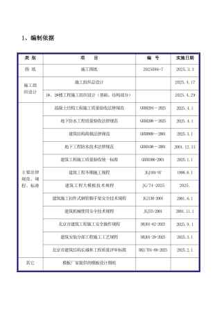 北京某全现浇剪力墙结构工程模板施工组织设计方案