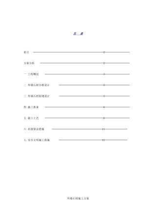 北京某公寓群外墙石材施工方案