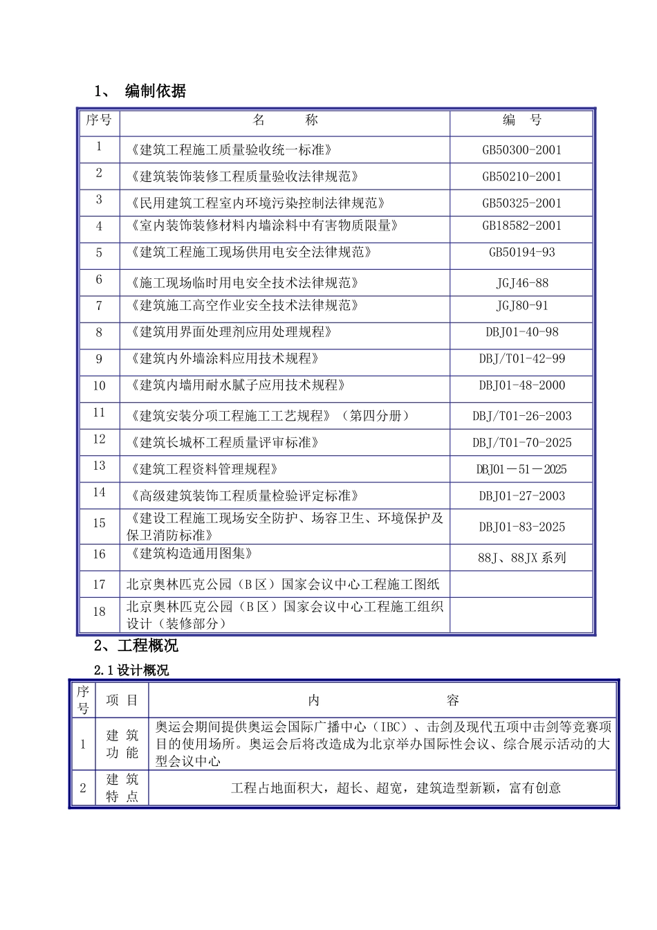 北京某大型击剑馆内墙及天棚涂饰施工方案_第1页