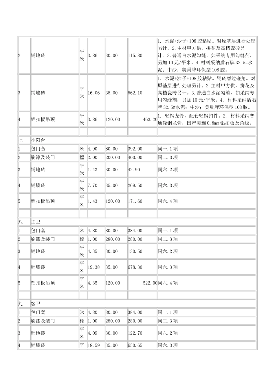 北京某家居装饰有限公司预算案例_第3页