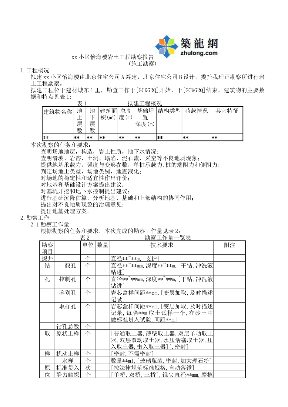 北京某小区怡海楼勘察报告_第1页