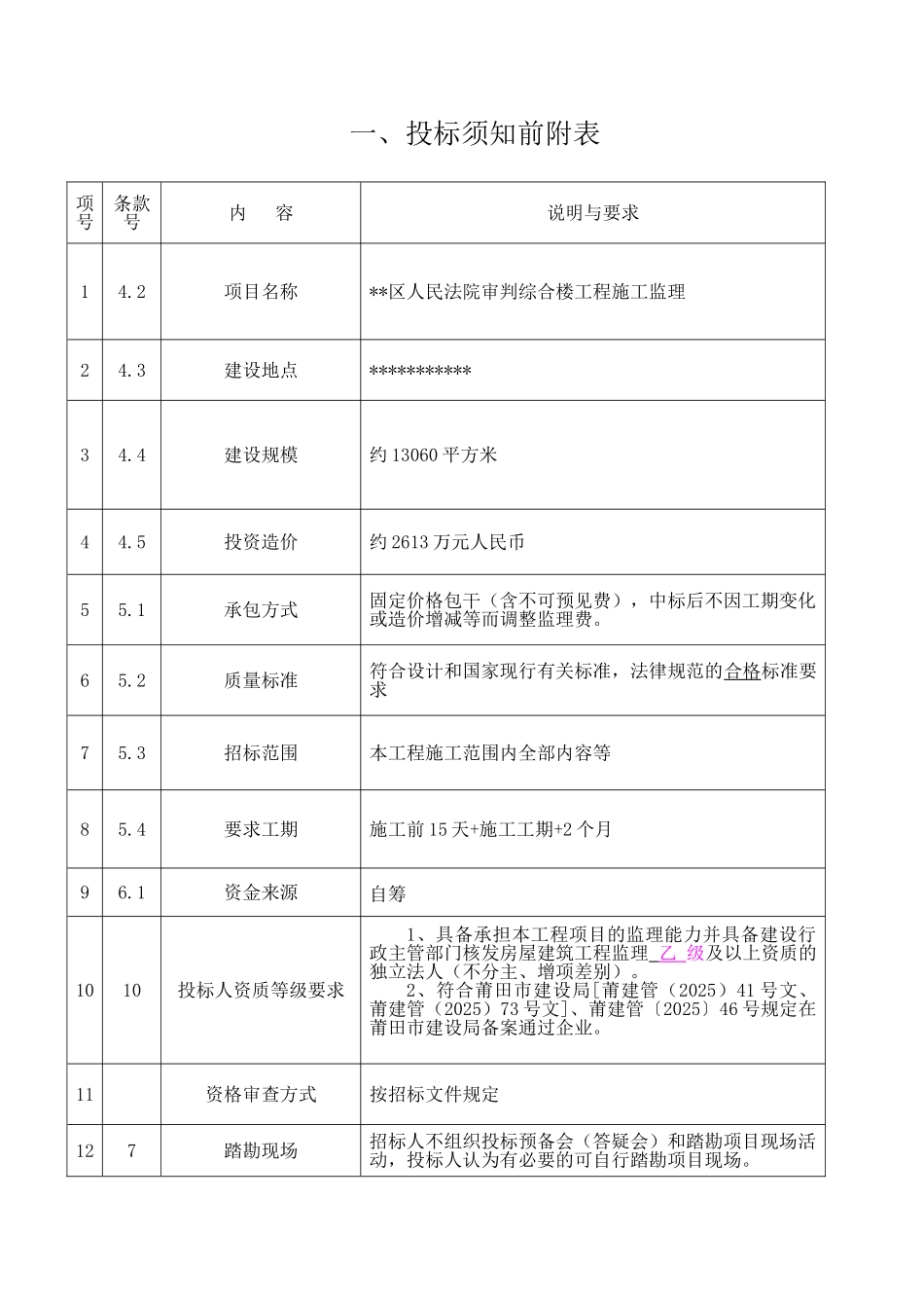区人民法院审判综合楼工程施工监理招标文件_第3页