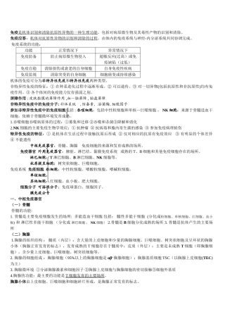 医学免疫学与病原微生物学知识重点