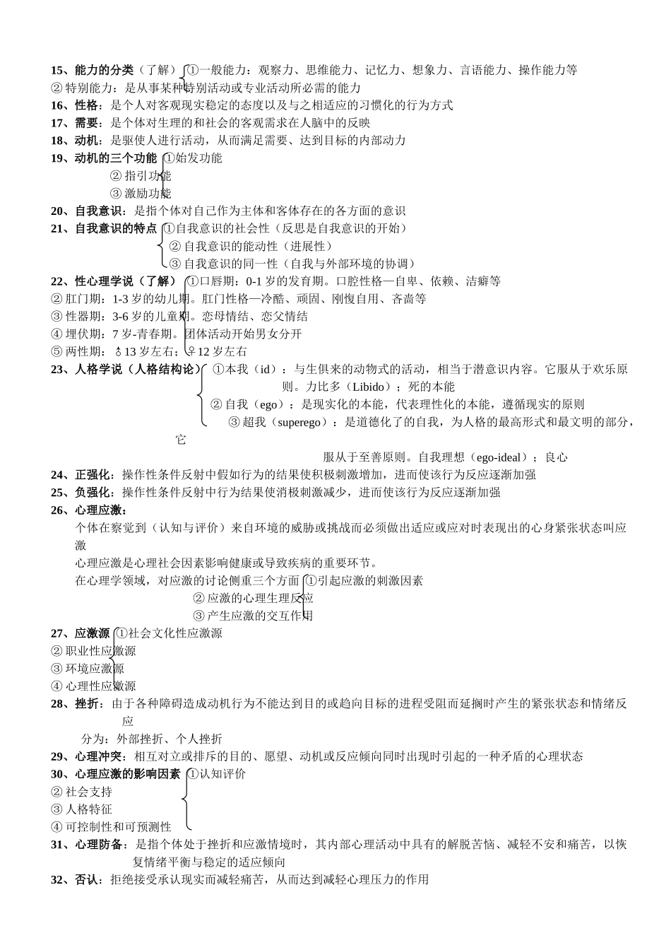 医学心理学考试-重点_第2页