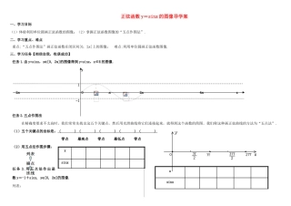高中数学 1.5正弦函数y＝sinx的图像导学案 新人教A版必修4-新人教A版高一必修4数学学案