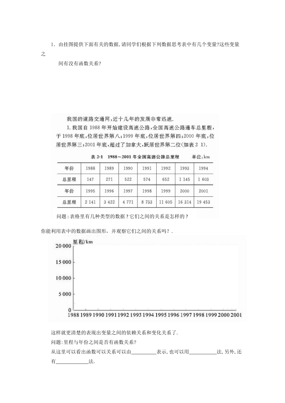 高中数学 2.1生活中的变量关系学案 北师大必修1_第2页