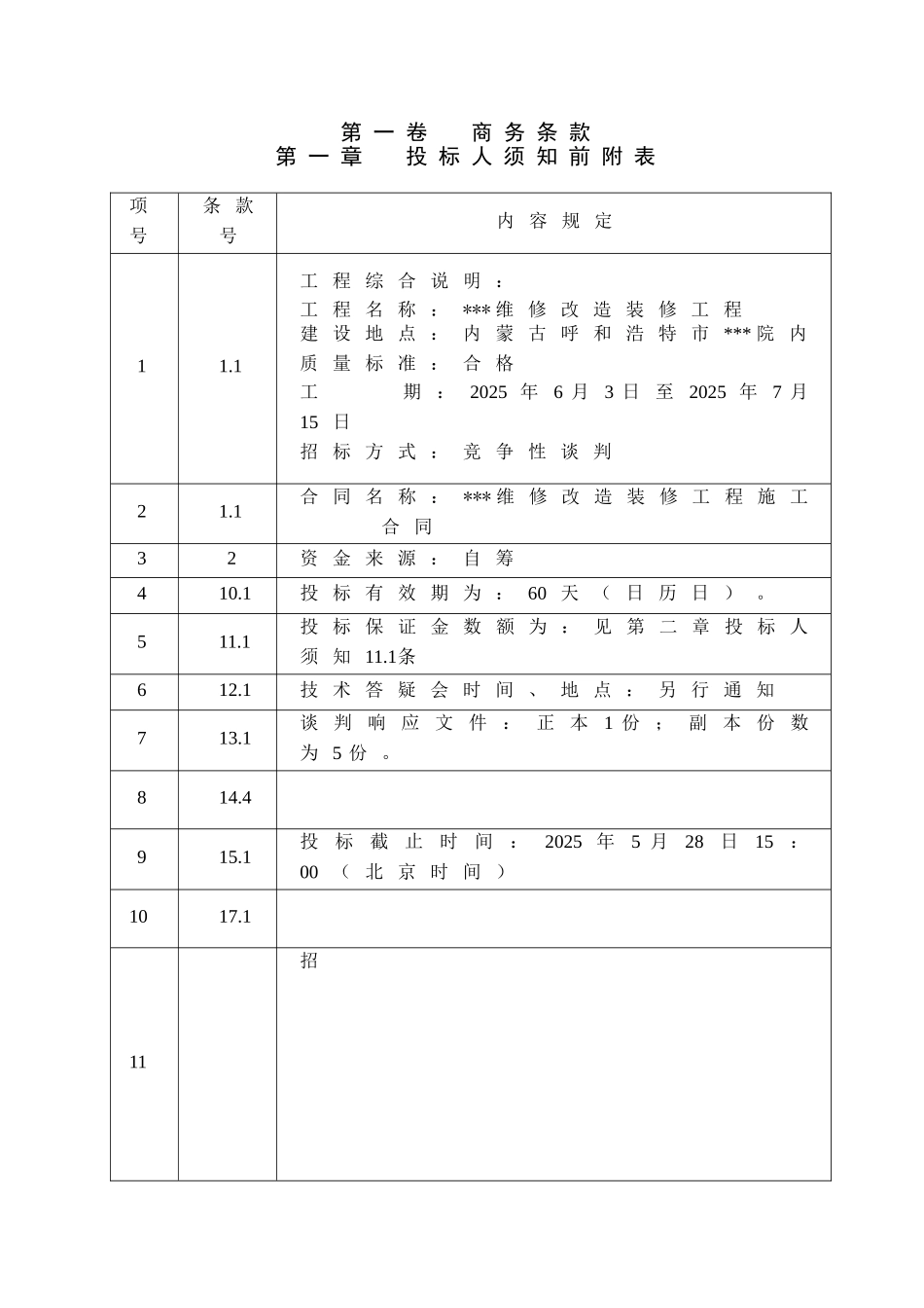 医院维修改造装修工程竞争性谈判文件_第3页