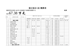 医院门诊楼及急救中心建安工程概算书