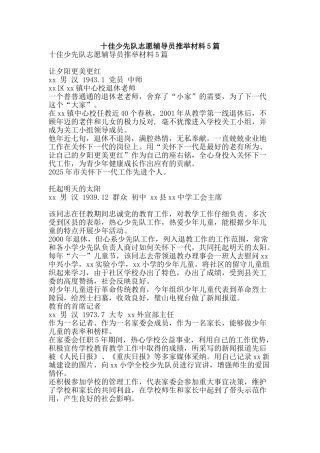 十佳少先队志愿辅导员推荐材料5篇