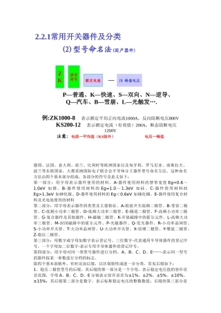 半导体器件型号命名方法