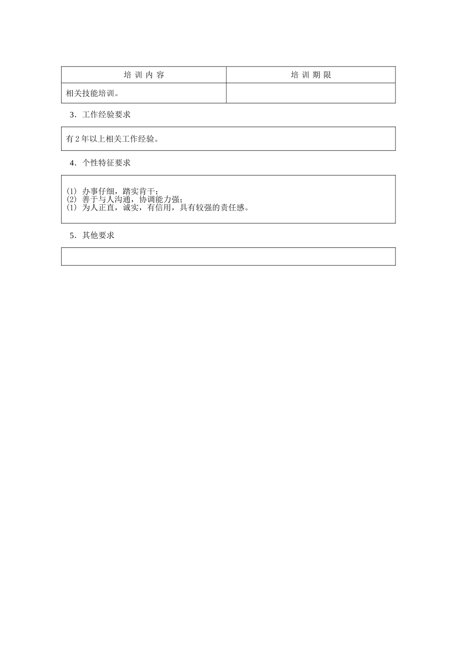 协调员职位说明书_第2页