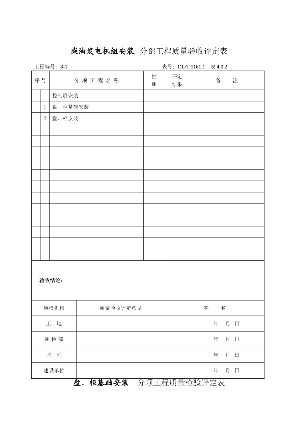 单位及柴油发电机组安装分部_第2页