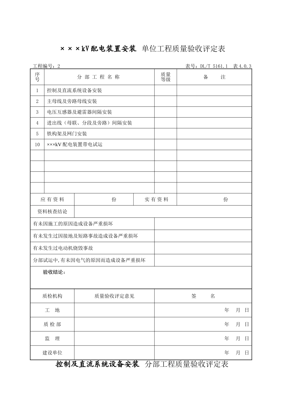 单位工程及控制及直流分部-secret_第1页