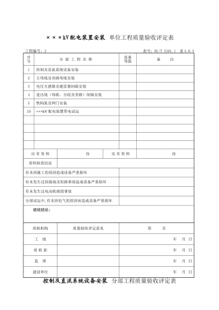 单位工程及控制及直流分部-secret
