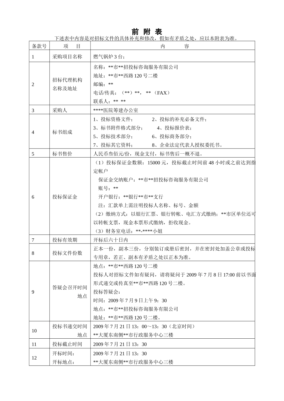 单位燃气锅炉3台采购招标文件_第2页