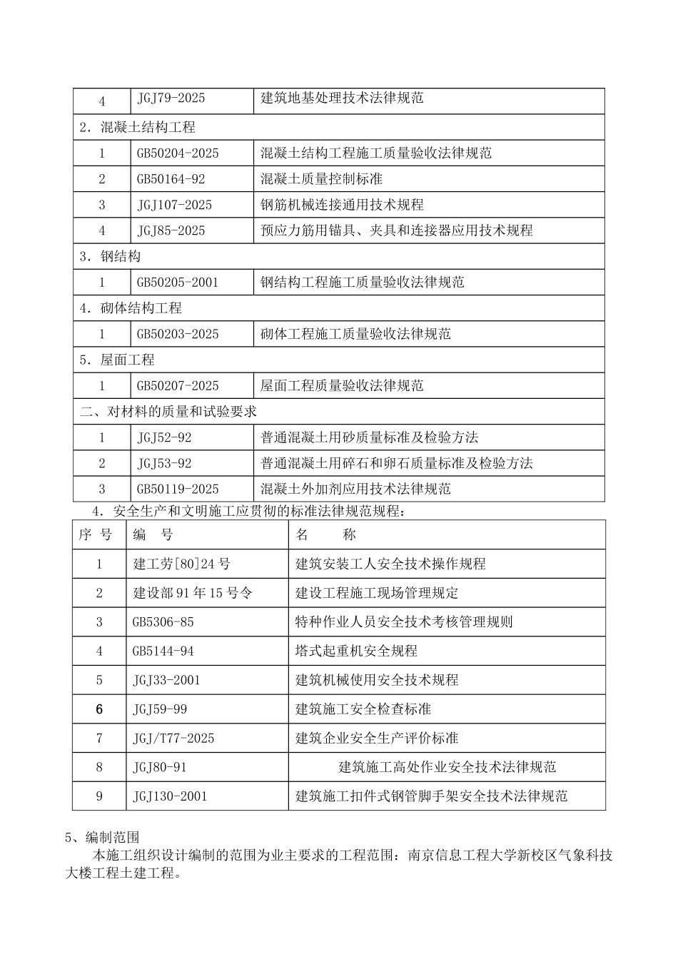 南京信息工程大学新校区气象科技大楼施工组织设计_第3页