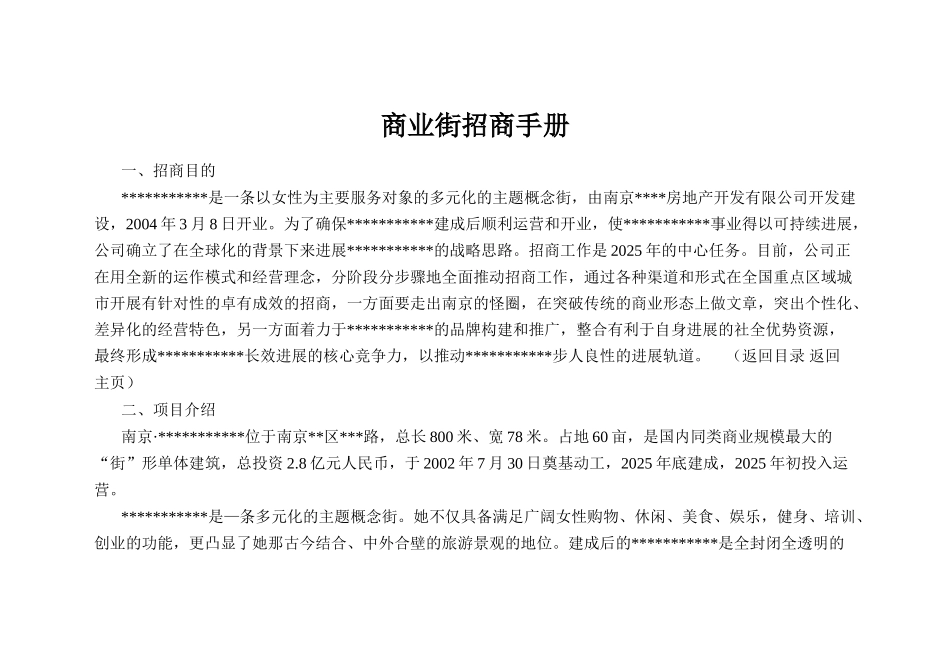 南京某商业街招商手册_第1页