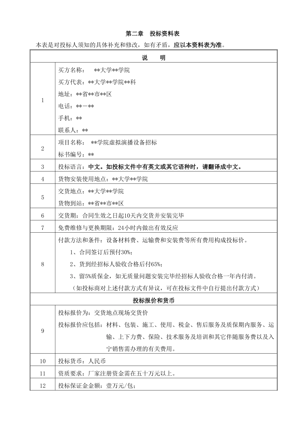 南京某学院虚拟演播设备招标文件_第3页