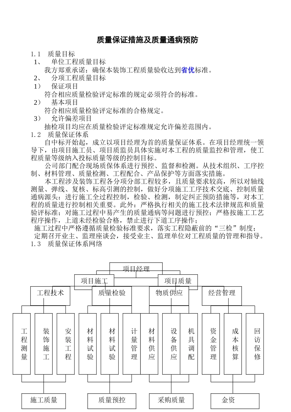 南京某综合楼装饰工程质量保证措施_第1页