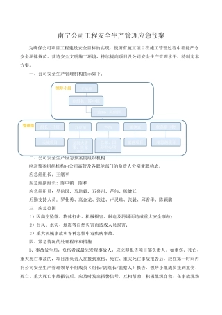 南宁公司项目安全生产管理应急预案F