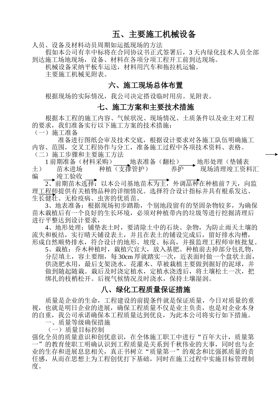 南方道路绿化工程施工组织设计方案范本_第3页