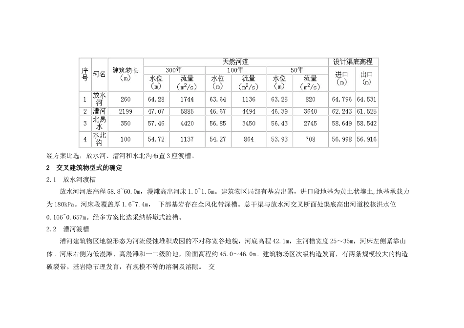 南水北调中线河北省北段大型渡槽工程设计_第2页