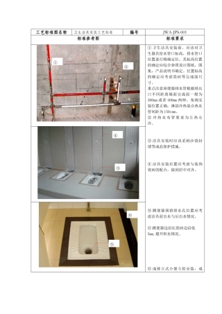 卫生洁具安装工艺标准