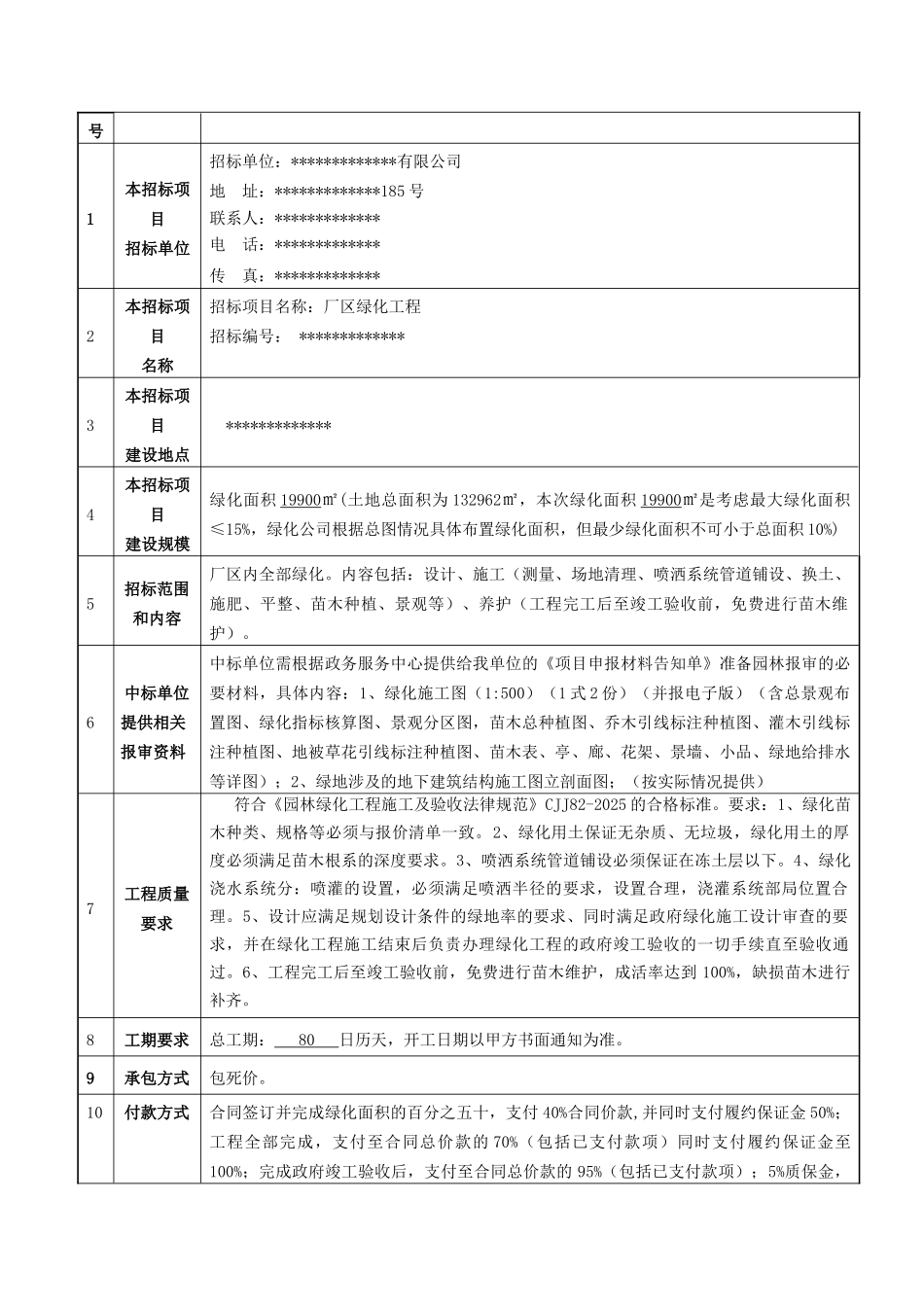 厂区绿化工程招标文件_第2页
