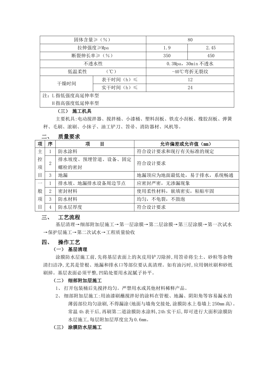 厕浴间防水工程-厕浴间聚氨酯涂膜防水技术交底模板_第2页