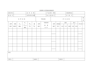 原材料力学性能试验报告