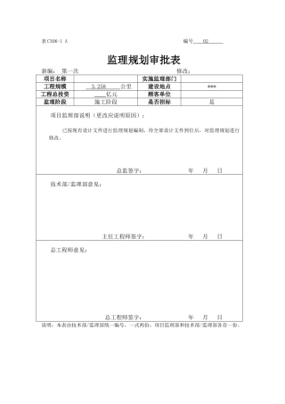 县城市政工程监理规划