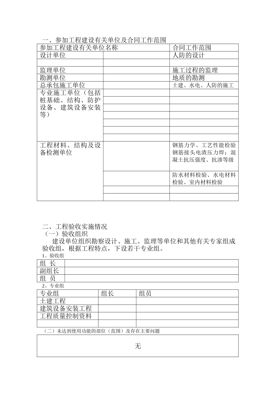 参与工程建设有关单位及合同工作范围_第1页